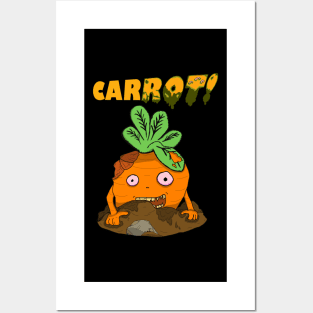 Zombie Carrot Rotting Vegetable Posters and Art